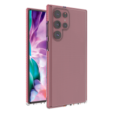 Hurtel Spring case gél tok színes Samsung Galaxy S22 ultra világos rózsaszín tok és táska