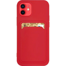 Hurtel Szilikon Tok Bankkártyatartóval iPhone 12 Pro Max Piros (9145576228111) tok és táska