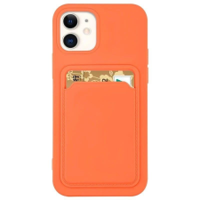 Hurtel Szilikon tok bankkártyatartóval iPhone 12 Pro Orange tok és táska