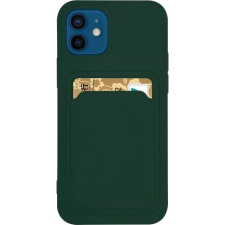 Hurtel Szilikon Tok Bankkártyatartóval Samsung Galaxy A72 4G Sötétzöld (9145576229880) tok és táska