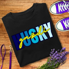 Husky gazdi férfi póló ajándéktárgy