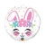 Húsvét Bunny, Nyuszi fólia lufi 46 cm