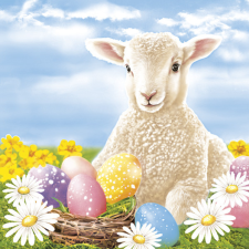 Húsvét Lamb szalvéta 20 db-os 33x33 cm party kellék