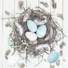 Húsvét Pastel Blue Natural Nest szalvéta 20 db-os 33x33 cm papírárú, csomagoló és tárolóeszköz