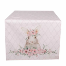  Húsvéti nyuszis asztali futó - 50x140cm - Floral Easter Bunny lakástextília