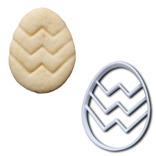 Húsvéti Zig-Zag mintás tojás formájú keksz kiszúró sütés és főzés