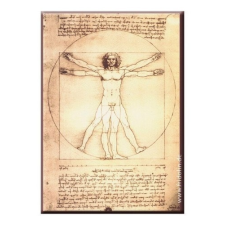 Hűtőmágnes 8x5,4x0,3cm,Leonardo Da Vinci.Vitruvius tanulmány ajándéktárgy