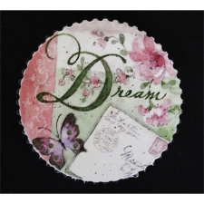 Hűtőmágnes kör 7,2 cm Dreams hűtőmágnes