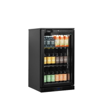 Hűtős vitrin, TEFCOLD, BA6H, 92 literes, fekete hűtőgép, hűtőszekrény