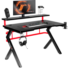 HUZARO Hero 5.0 Gamer asztal - Fekete/Piros (HZ-HERO 5.0 RED) bútor