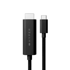 Hyper HD6007BKGL 2,5 M USB-C HDMI A-típus (Standard) Fekete kábel és adapter