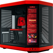 HYTE Y70 Touch Infinite Midi Torony Számítógépház - Piros (CS-HYTE-Y70TTI-RB) számítógép ház