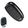 Hyundai 3 gombos smart kulcs aluminium+bőr tok