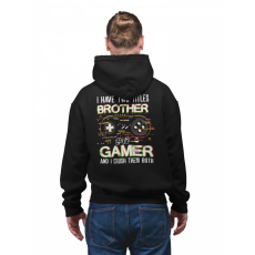  I'm brother and gamer - Unisex Zipzáros Pulóver