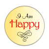 I am happy kitűző