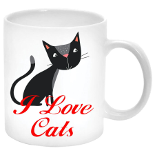 I Love Cats... Bögre (Feliratozható) bögrék, csészék