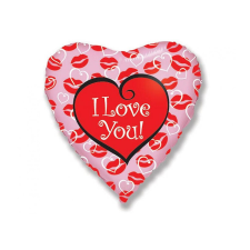 I love you Kisses fólia lufi 48 cm (WP) party kellék