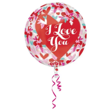  I love You, Szeretlek Gömb fólia lufi 40 cm party kellék