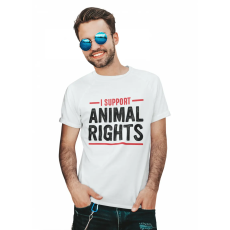  I support animal rights - Férfi Póló