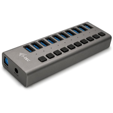 I-TEC USB 3.0 Charging HUB 10 port + Power Adapter 48W kábel és adapter