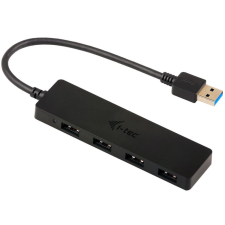 I-TEC USB 3.0 SLIM HUB 4 Port passive - Black hub és switch