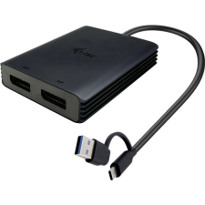 I-TEC USB-A/USB-C Dual 4K DP Video Adapter kábel és adapter