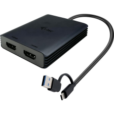 I-TEC USB-A/USB-C Dual 4K HDMI Video Adapter kábel és adapter