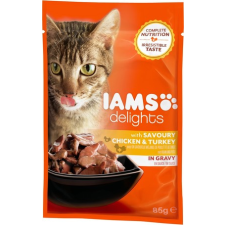 IAMS Cat Delights – Csirke- és pulykahús szószban (24 x 85 g) 2040 g macskaeledel