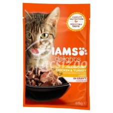 IAMS Cat Delights Csirkehús És Pulykahús Szószban 85gr macskaeledel