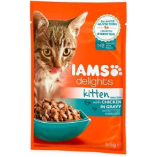 IAMS Cat Delights Kitten – Csirke falatkák ízletes szószban (24 x 85 g) 2040 g macskaeledel