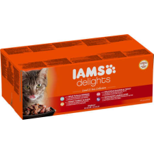 IAMS Cat Delights – Land &amp; Sea – Aszpikos – Multipack (48 x 85 g) macskaeledel