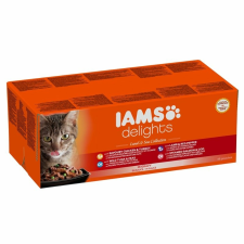 IAMS Cat Delights Land&sea Multipack Szószban nedves macskatáp 48x85g macskaeledel