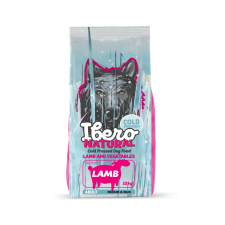  Ibero Hidegen sajtolt kutyatáp adult M/L LAMB 12 Kg kutyaeledel