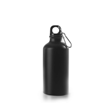 Ibili Túra-vizes palack, Ibili-Hidratation Alu, alumínium, 500 ml, fekete kulacs, kulacstartó