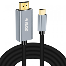 iBox C-HDMI4K Kábel - Fekete/Szürke kábel és adapter