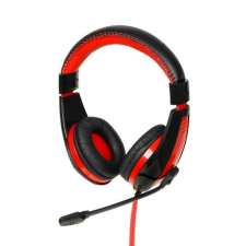 iBox HPI 1528 MV Jack 3.5mm fekete-piros vezetékes mikrofonos gamer fejhallgató fülhallgató, fejhallgató