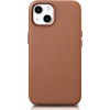 Icarer Case Leather Valódi Bőr Tok iPhone 14 Barna Wmi14220705-Bn Magsafe Kompatibilis (ICR344)