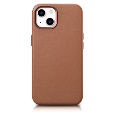 Icarer Case Leather valódi bőr tok iPhone 14 Plus barna (MagSafe kompatibilis) tok és táska