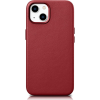 Icarer Case Leather Valódi Bőr Tok iPhone 14 Plus Piros Magsafe Kompatibilis (ICR479)