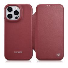 Icarer CE prémium bőr fóliatok iPhone 14 Pro Max Flip mágneses MagSafe piros (WMI14220716-RD) tok és táska