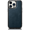Icarer Leather Oil Wax Valódi Bőr Tok iPhone 14 Pro Max Magsafe Kompatibilis Kék Wmi14220720-Bu (ICR435)