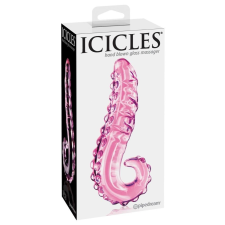 Icicles Icicles No. 24 - bordás nyelv üveg dildó (pink) műpénisz, dildó