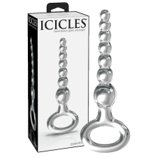 Icicles Icicles No. 67 - gömbös üvegdildó fogógyűrűvel (áttetsző) műpénisz, dildó