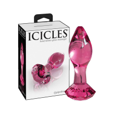 Icicles No. 79 - kúpos üveg anál dildó (pink) anál