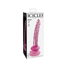 Icicles No. 86 - péniszes üveg dildó (pink) műpénisz, dildó