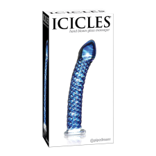 Icicles sűrűn redőzött, enyhén hajlított üveg dildó műpénisz, dildó