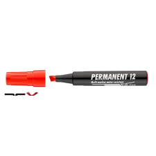 ICO Alkoholos marker, 1-4 mm, vágott, ICO &quot;Permanent 12&quot;, piros filctoll, marker