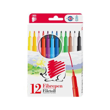 ICO Filctoll készlet, 1 mm, ICO "Süni 300", 12 különböző szín filctoll, marker