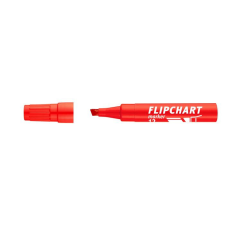 ICO Flipchart marker, 1-4 mm, vágott, ICO &quot;Artip 12&quot;, piros filctoll, marker