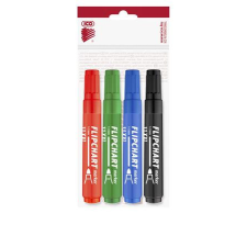 ICO Flipchart marker készlet, 1-3 mm, kúpos, ICO &quot;Artip 11 XXL&quot;, 4 különböző szín filctoll, marker